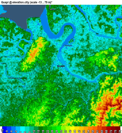 Zoom OUT 2x Guapí, Colombia elevation map