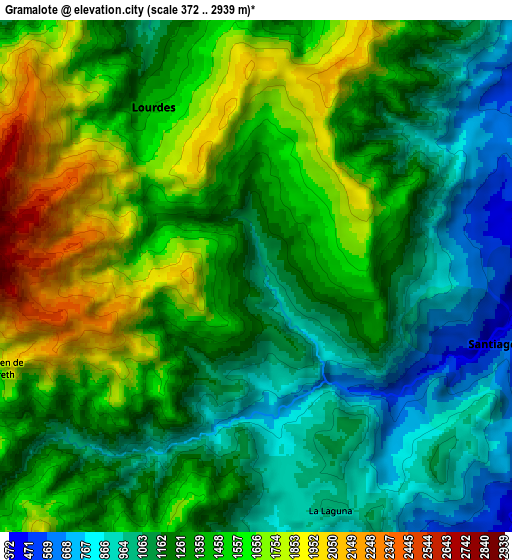 Zoom OUT 2x Gramalote, Colombia elevation map