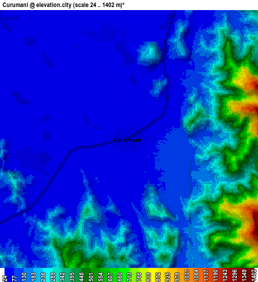 Zoom OUT 2x Curumaní, Colombia elevation map