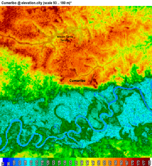 Zoom OUT 2x Cumaribo, Colombia elevation map