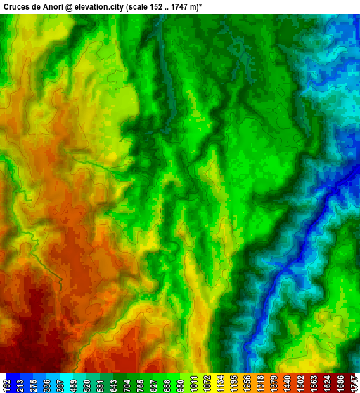 Zoom OUT 2x Cruces de Anorí, Colombia elevation map