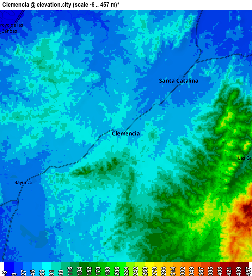 Zoom OUT 2x Clemencia, Colombia elevation map