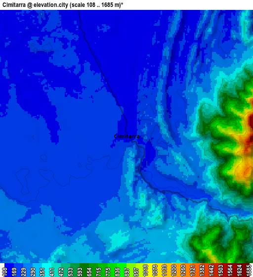 Zoom OUT 2x Cimitarra, Colombia elevation map