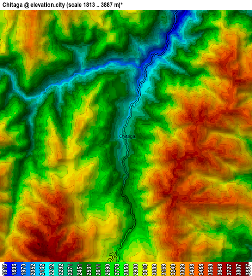 Zoom OUT 2x Chitagá, Colombia elevation map