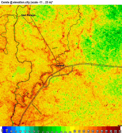 Zoom OUT 2x Cereté, Colombia elevation map