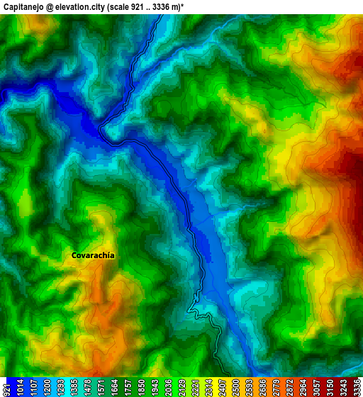 Zoom OUT 2x Capitanejo, Colombia elevation map