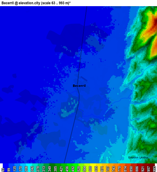 Zoom OUT 2x Becerril, Colombia elevation map