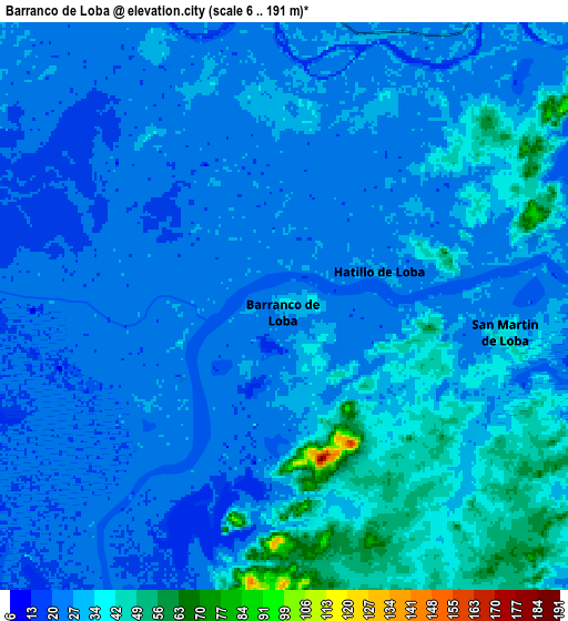 Zoom OUT 2x Barranco de Loba, Colombia elevation map