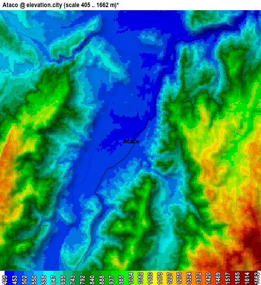 Zoom OUT 2x Ataco, Colombia elevation map