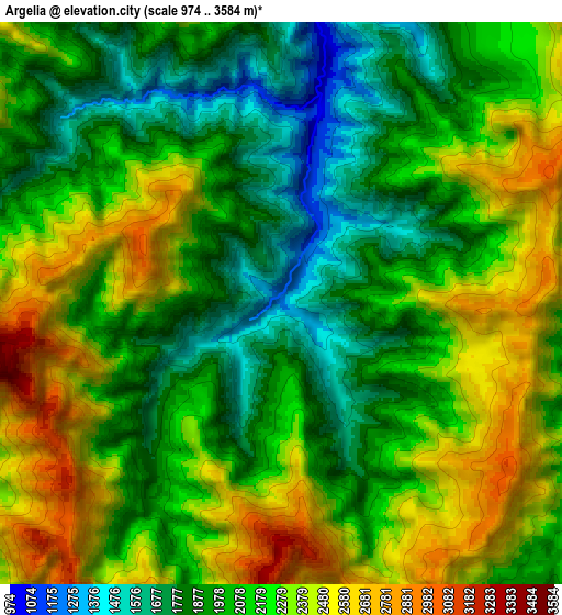 Zoom OUT 2x Argelia, Colombia elevation map