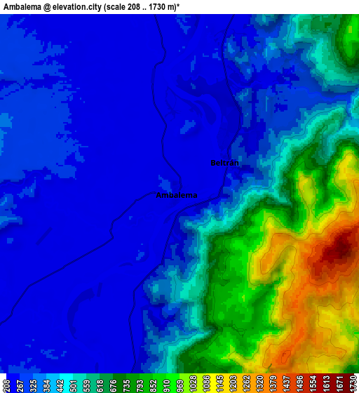 Zoom OUT 2x Ambalema, Colombia elevation map