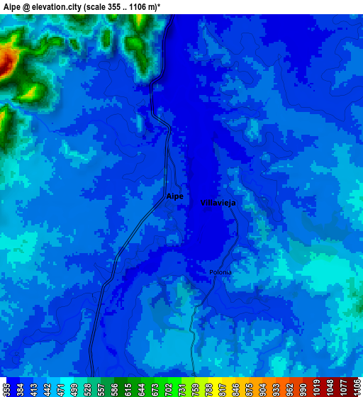 Zoom OUT 2x Aipe, Colombia elevation map