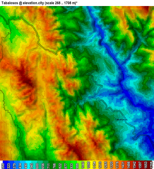 Zoom OUT 2x Tabalosos, Peru elevation map