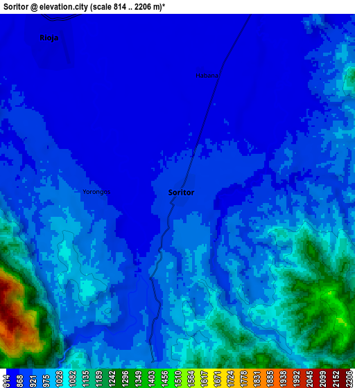 Zoom OUT 2x Soritor, Peru elevation map