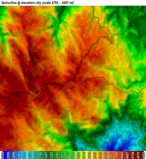 Zoom OUT 2x Quiruvilca, Peru elevation map