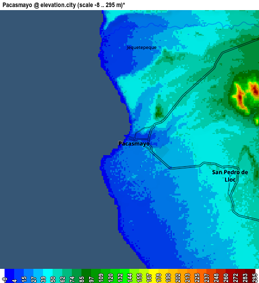 Zoom OUT 2x Pacasmayo, Peru elevation map