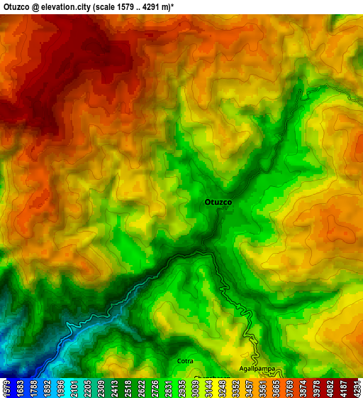 Zoom OUT 2x Otuzco, Peru elevation map