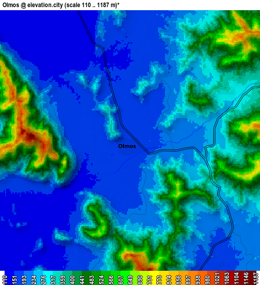 Zoom OUT 2x Olmos, Peru elevation map