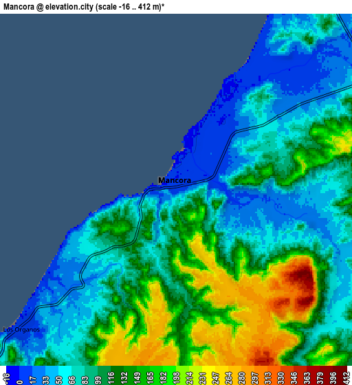 Zoom OUT 2x Máncora, Peru elevation map
