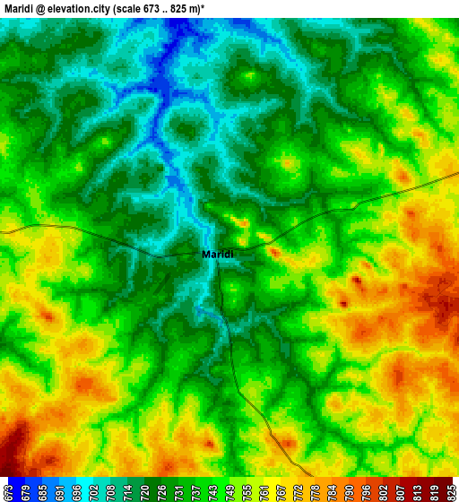Zoom OUT 2x Maridi, South Sudan elevation map