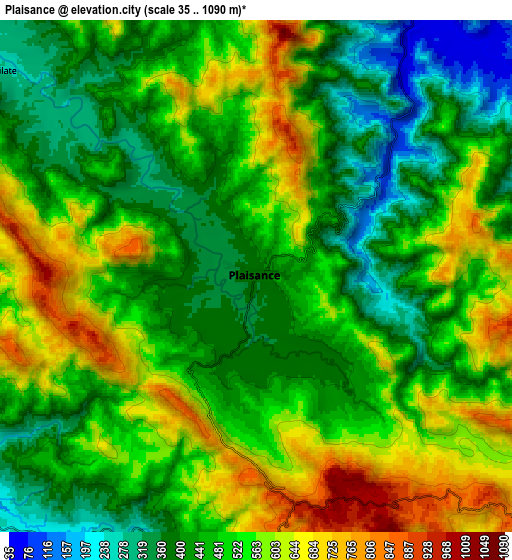 Zoom OUT 2x Plaisance, Haiti elevation map