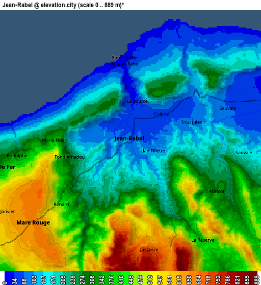Zoom OUT 2x Jean-Rabel, Haiti elevation map