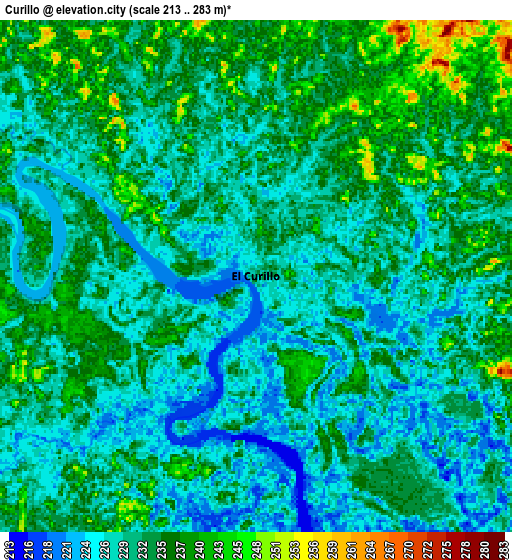 Zoom OUT 2x Curillo, Colombia elevation map