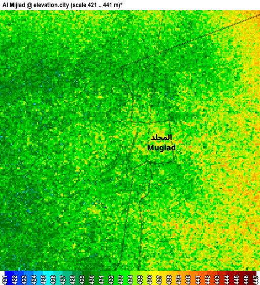 Zoom OUT 2x Al Mijlad, Sudan elevation map