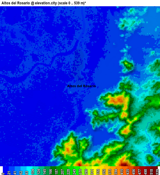 Zoom OUT 2x Altos del Rosario, Colombia elevation map