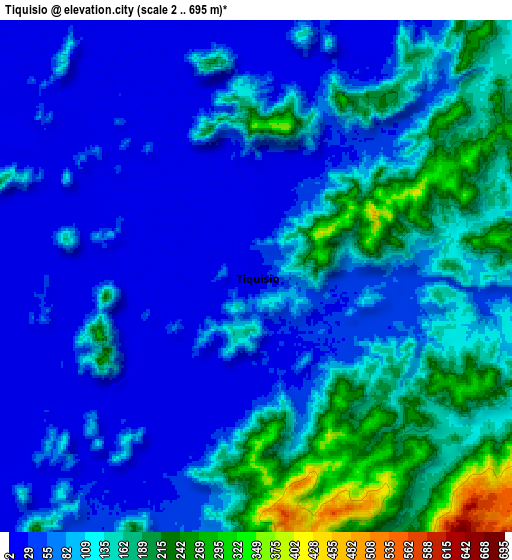 Zoom OUT 2x Tiquisio, Colombia elevation map