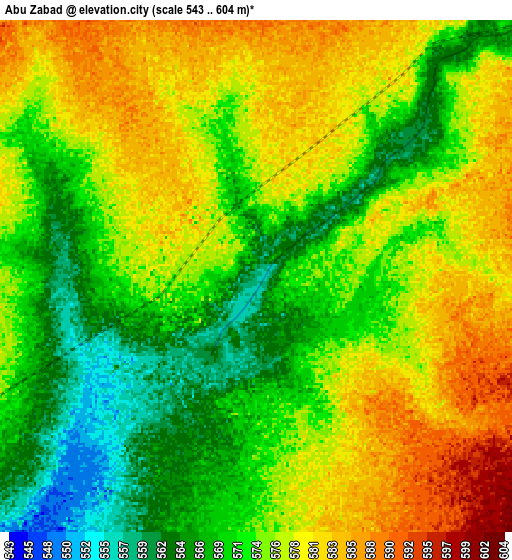Zoom OUT 2x Abū Zabad, Sudan elevation map