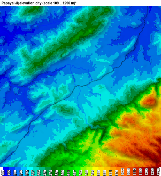 Zoom OUT 2x Papayal, Peru elevation map