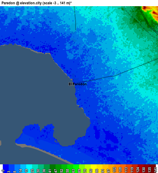 Zoom OUT 2x Paredón, Mexico elevation map