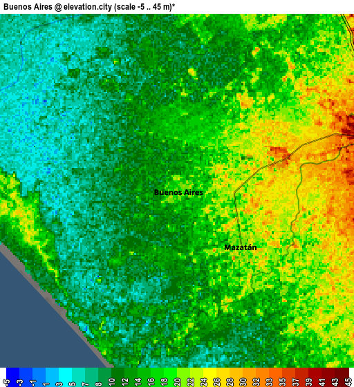 Zoom OUT 2x Buenos Aires, Mexico elevation map