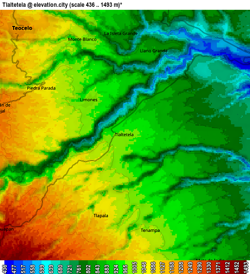 Zoom OUT 2x Tlaltetela, Mexico elevation map