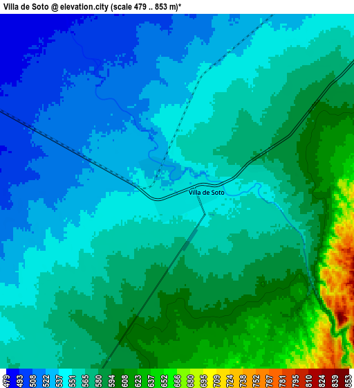 Zoom OUT 2x Villa de Soto, Argentina elevation map