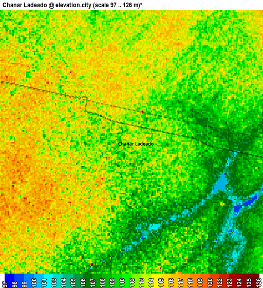 Zoom OUT 2x Chañar Ladeado, Argentina elevation map