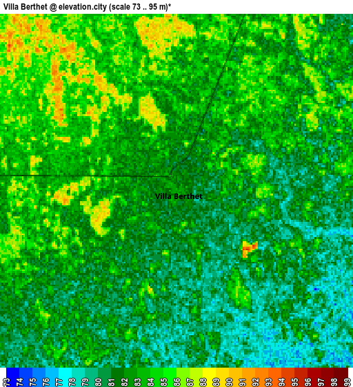 Zoom OUT 2x Villa Berthet, Argentina elevation map