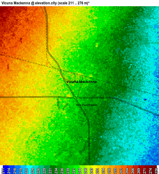 Zoom OUT 2x Vicuña Mackenna, Argentina elevation map