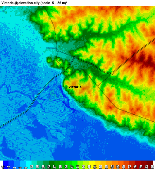 Zoom OUT 2x Victoria, Argentina elevation map