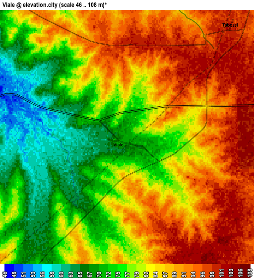 Zoom OUT 2x Viale, Argentina elevation map