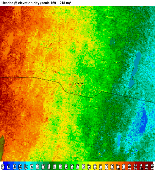 Zoom OUT 2x Ucacha, Argentina elevation map