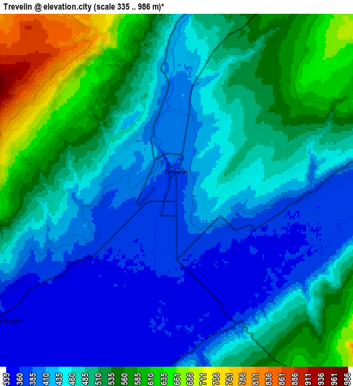 Zoom OUT 2x Trevelin, Argentina elevation map