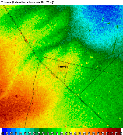 Zoom OUT 2x Totoras, Argentina elevation map
