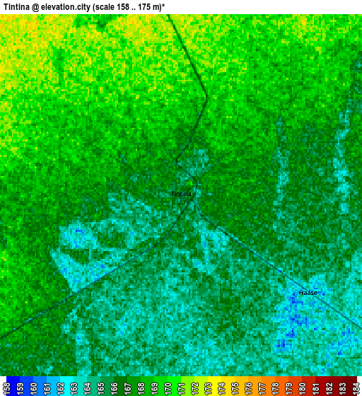 Zoom OUT 2x Tintina, Argentina elevation map