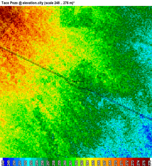 Zoom OUT 2x Taco Pozo, Argentina elevation map