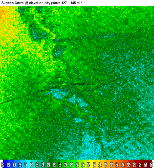 Zoom OUT 2x Suncho Corral, Argentina elevation map