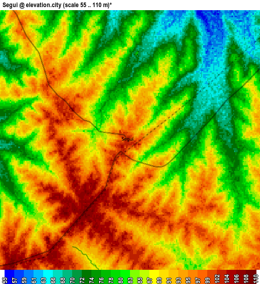 Zoom OUT 2x Seguí, Argentina elevation map