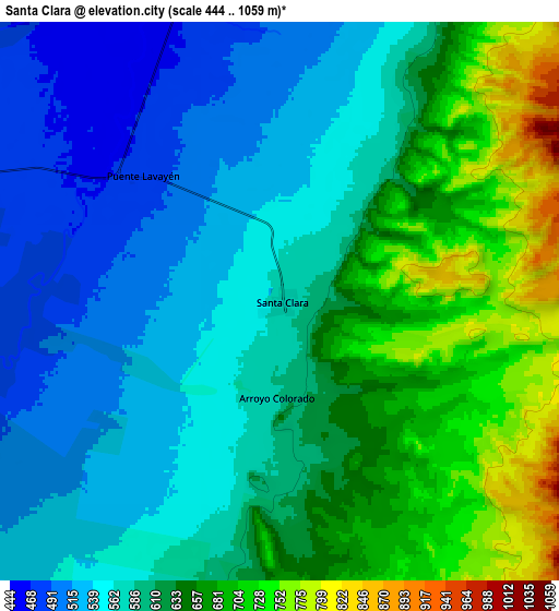 Zoom OUT 2x Santa Clara, Argentina elevation map