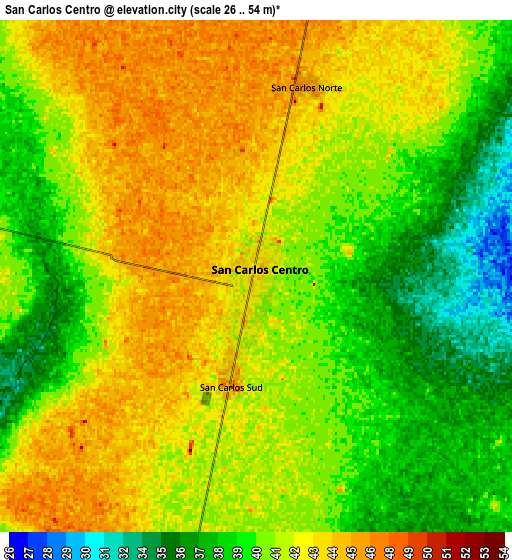 Zoom OUT 2x San Carlos Centro, Argentina elevation map